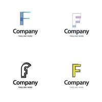 lettre f grand logo pack design création de logos modernes créatifs pour votre entreprise vecteur