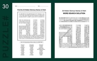 nomdieuasmaularabicreligionpuzzle de motséducatifmots croisésanglaisactivitéfiche enfantscasse-têtequiztâche de recherchedéfi d'activitéfeuille de travail vecteur