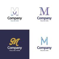 lettre m grand logo pack design création de logos modernes créatifs pour votre entreprise vecteur