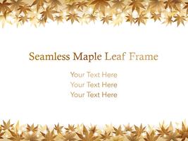 A seamless maple leaf background/frame. vecteur