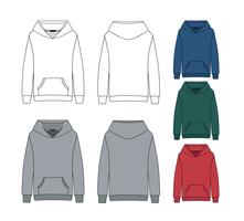 Modèle de Hoodie blanc vecteur