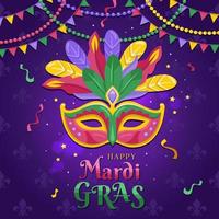 joyeux mardi gras festival vecteur