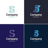 lettre s grand logo pack design création de logos modernes créatifs pour votre entreprise vecteur