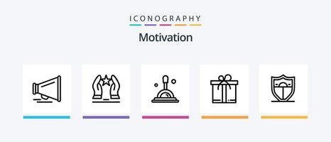 pack d'icônes de la ligne de motivation 5, y compris le moniteur. dactylographie. aptitude. écran. Succès. conception d'icônes créatives vecteur