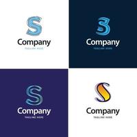 lettre s grand logo pack design création de logos modernes créatifs pour votre entreprise vecteur