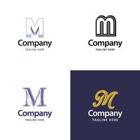 lettre m grand logo pack design création de logos modernes créatifs pour votre entreprise vecteur