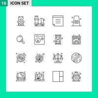 16 contours vectoriels thématiques et symboles modifiables d'éléments de conception vectoriels modifiables de boucle d'automne de produit de chapeau de raquette vecteur