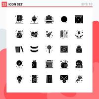 25 icônes créatives signes et symboles modernes de dés interface code instagram écran éléments de conception vectoriels modifiables vecteur