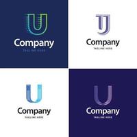 lettre u grand logo pack design création de logos modernes créatifs pour votre entreprise vecteur