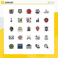 25 icônes créatives signes et symboles modernes du livre d'accumulation internet des objets bébé boule solide éléments de conception vectoriels modifiables vecteur