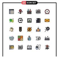 pack d'icônes vectorielles stock de 25 signes et symboles de ligne pour le graphique de transport informatique web personne éléments de conception vectoriels modifiables vecteur