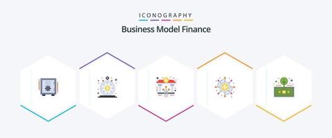 Financer un pack d'icônes plates de 25, y compris le crowdsourcing. campagne. de l'argent. numérique. chaîne de blocs vecteur