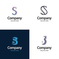 lettre s grand logo pack design création de logos modernes créatifs pour votre entreprise vecteur