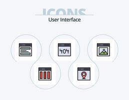pack d'icônes remplies de ligne d'interface utilisateur 5 conception d'icônes. contenu. Colonnes. utilisateur. utilisateur. interface vecteur