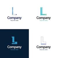 lettre l grand logo pack design création de logos modernes créatifs pour votre entreprise vecteur