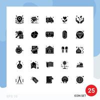 25 icônes créatives signes et symboles modernes d'investissement finance urgence amour croissance éléments de conception vectoriels modifiables