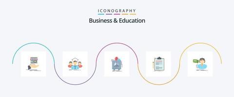 pack d'icônes plat 5 pour les affaires et l'éducation, y compris les affaires. Contrat. groupe. santé. produit vecteur