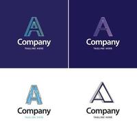 lettre un grand logo pack design création de logos modernes créatifs pour votre entreprise vecteur