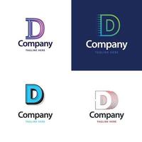 lettre d grand logo pack design création de logos modernes créatifs pour votre entreprise vecteur