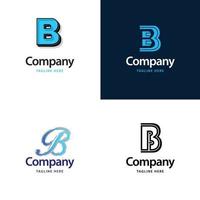 lettre b grand logo pack design création de logos modernes créatifs pour votre entreprise vecteur