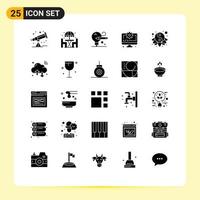 pack d'icônes vectorielles stock de 25 signes et symboles de ligne pour les éléments de conception vectoriels modifiables numériques chinois au crayon du nouvel an yin vecteur