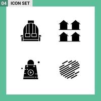 icônes créatives signes et symboles modernes des maisons d'école en ligne de sac à dos stockent des éléments de conception vectoriels modifiables vecteur