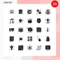 25 icônes créatives signes et symboles modernes du temps de construction idée argent budget éléments de conception vectoriels modifiables vecteur