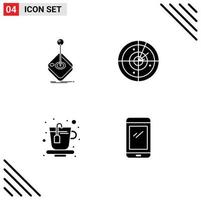 ensemble de symboles d'icônes d'interface utilisateur modernes signes pour les éléments de conception vectoriels modifiables de thé de radar de manette de coupe d'arcade vecteur