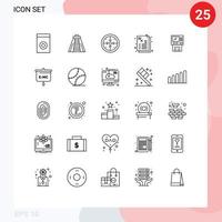 concept de 25 lignes pour les sites Web mobiles et les applications mise en œuvre de la caisse enregistreuse bancaire atm pharmacie éléments de conception vectoriels modifiables vecteur