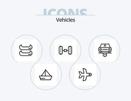 pack d'icônes de ligne de véhicules 5 conception d'icônes. . . pédale. d'accord. Achevée vecteur