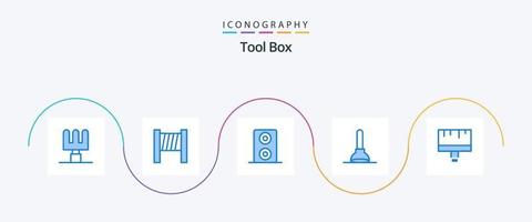 outils bleu 5 pack d'icônes comprenant. de l'art. vecteur