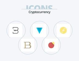 pack d'icônes plates de crypto-monnaie 5 conception d'icônes. pièce de monnaie. crypto-monnaie. éclatement. crypto. bord vecteur
