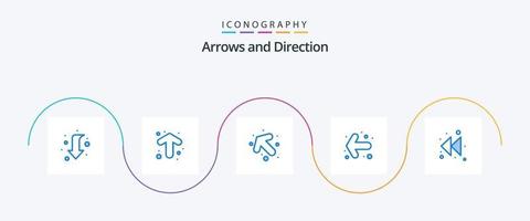 pack d'icônes flèche bleue 5 comprenant. la gauche. La Flèche. La Flèche. dos vecteur