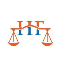 lettre hf création de logo de cabinet d'avocats pour avocat, justice, avocat, juridique, service d'avocat, cabinet d'avocats, échelle, cabinet d'avocats, avocat d'entreprise vecteur