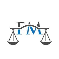 lettre fm création de logo de cabinet d'avocats pour avocat, justice, avocat, juridique, service d'avocat, cabinet d'avocats, échelle, cabinet d'avocats, avocat d'entreprise vecteur
