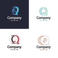 lettre q grand logo pack design création de logos modernes créatifs pour votre entreprise vecteur