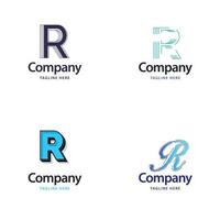 lettre r grand logo pack design création de logos modernes créatifs pour votre entreprise vecteur