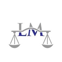 lettre lm création de logo de cabinet d'avocats pour avocat, justice, avocat, juridique, service d'avocat, cabinet d'avocats, échelle, cabinet d'avocats, avocat d'entreprise vecteur