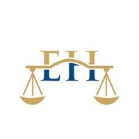 lettre eh création de logo de cabinet d'avocats pour avocat, justice, avocat, juridique, service d'avocat, cabinet d'avocats, échelle, cabinet d'avocats, avocat d'entreprise vecteur