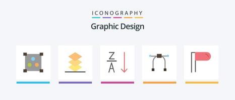 concevoir un pack d'icônes plat 5 comprenant. trier. paragraphe. conception d'icônes créatives vecteur