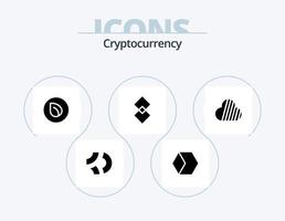 pack d'icônes de glyphe de crypto-monnaie 5 conception d'icônes. pièce de monnaie. graphiques . crypto-monnaie. pièce de monnaie vecteur