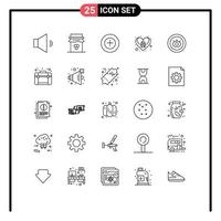 25 icônes créatives signes et symboles modernes de soutien oeil ajouter amour oeuf éléments de conception vectoriels modifiables vecteur