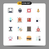 ensemble de 16 symboles d'icônes d'interface utilisateur modernes signes pour l'énergie promouvoir aide marketing lancer pack modifiable d'éléments de conception de vecteur créatif
