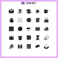 pack d'icônes vectorielles stock de 25 signes et symboles de ligne pour les symboles d'entreprise papier symbolisme engagement éléments de conception vectoriels modifiables vecteur