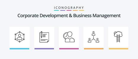 pack d'icônes ligne 5 de développement d'entreprise et de gestion d'entreprise, y compris le profil. personnes. liste. homme. avatar. conception d'icônes créatives vecteur