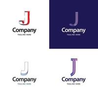 lettre j grand logo pack design création de logos modernes créatifs pour votre entreprise vecteur