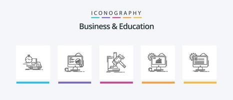 pack d'icônes de la ligne 5 pour les entreprises et l'éducation, y compris l'appel. FAQ. téléphone intelligent. enfants. réseau. conception d'icônes créatives vecteur