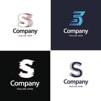 lettre s grand logo pack design création de logos modernes créatifs pour votre entreprise vecteur