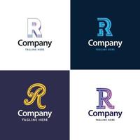 lettre r grand logo pack design création de logos modernes créatifs pour votre entreprise vecteur