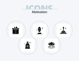 pack d'icônes de glyphe de motivation 5 conception d'icônes. . recherche poussée. boîte. loupe. motivation vecteur
